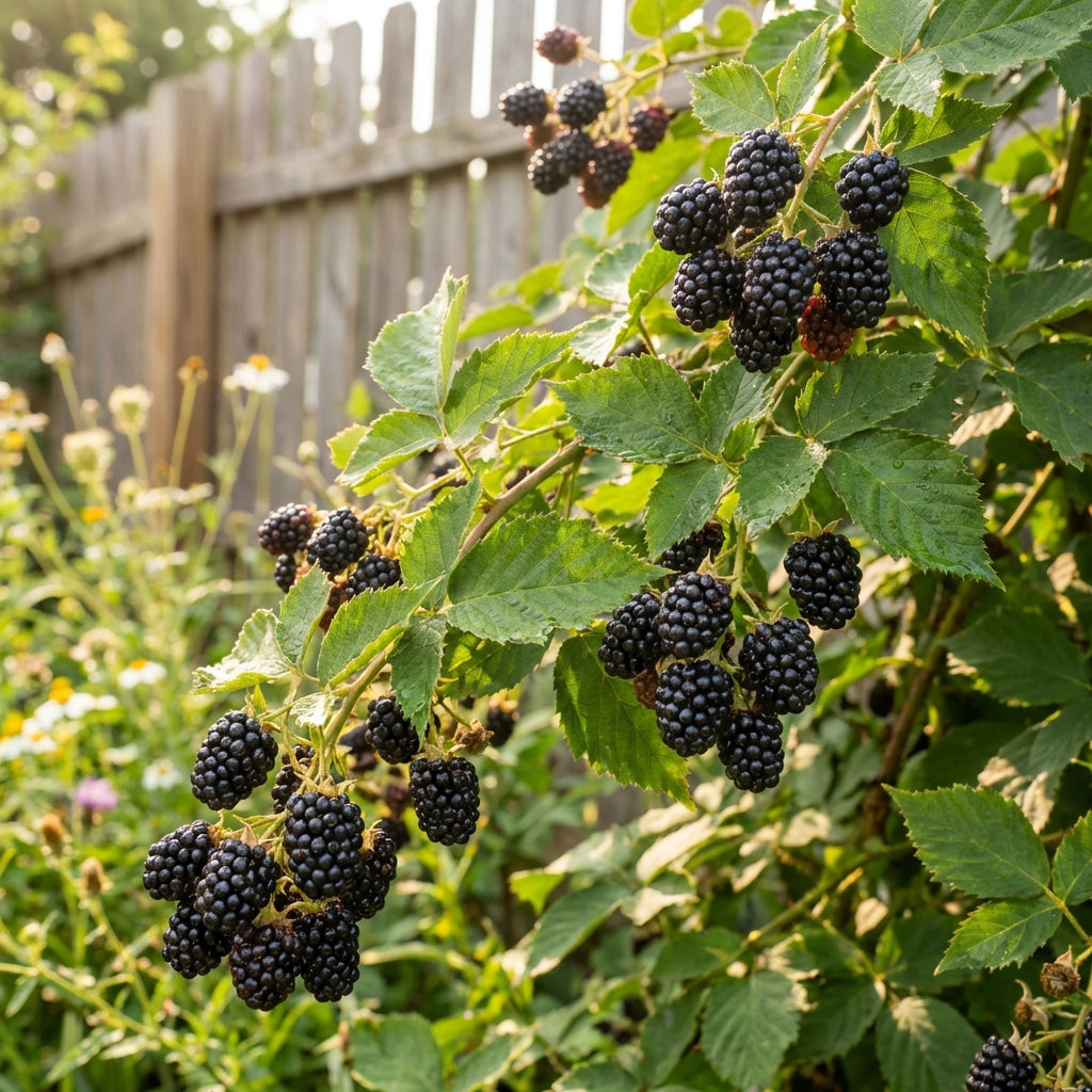 Triple Crown Blackberry Bush - Rubus fruticosus 'Triple Crown'