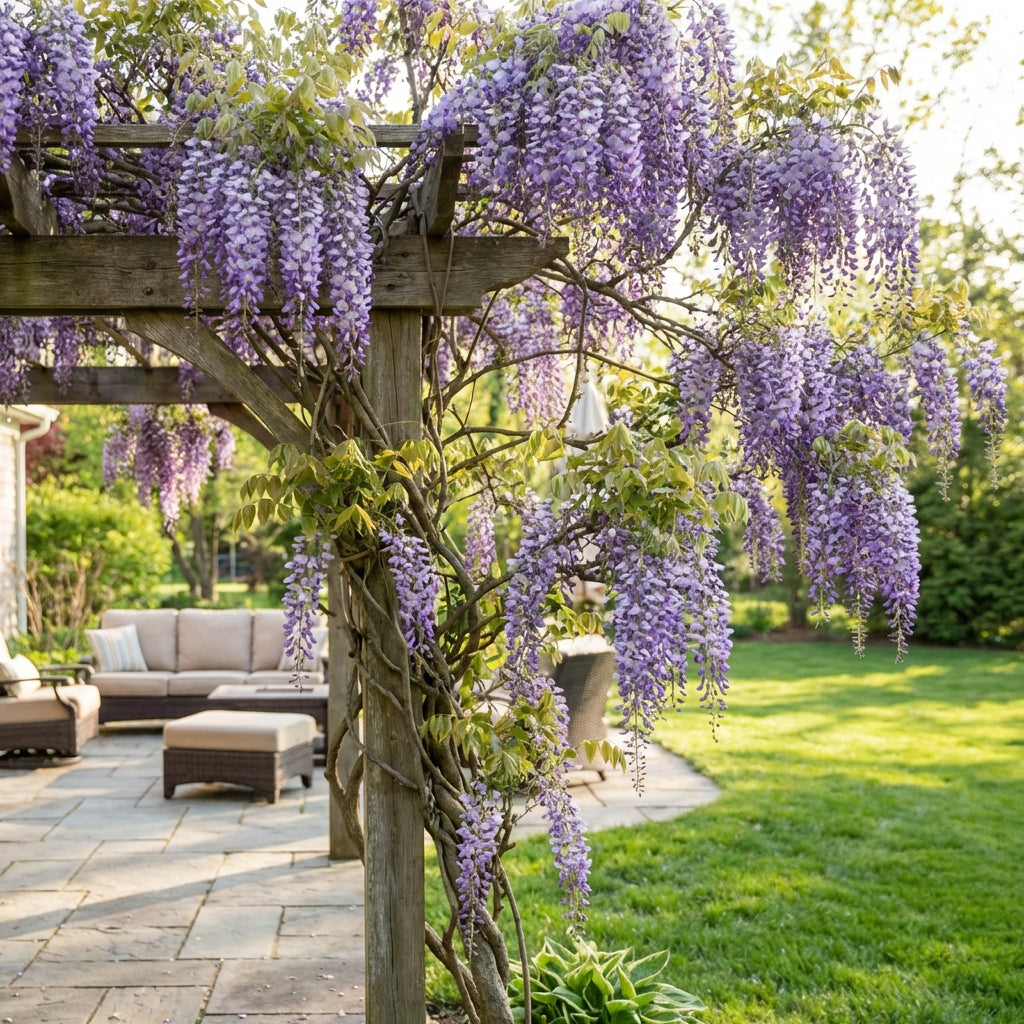 Blue Moon Wisteria Vine - Wisteria macrostachya 'Blue Moon'