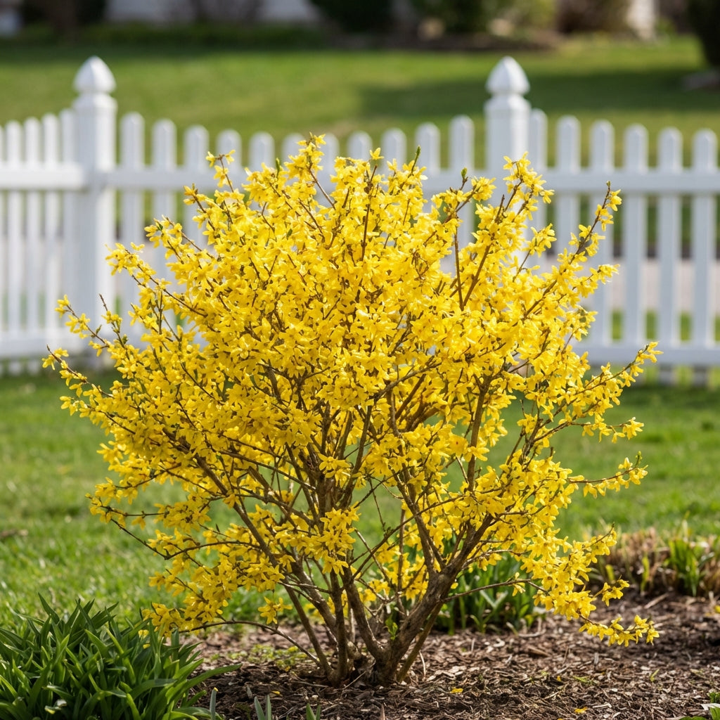 Lynwood Gold Forsythia Shrub - Forsythia ? intermedia