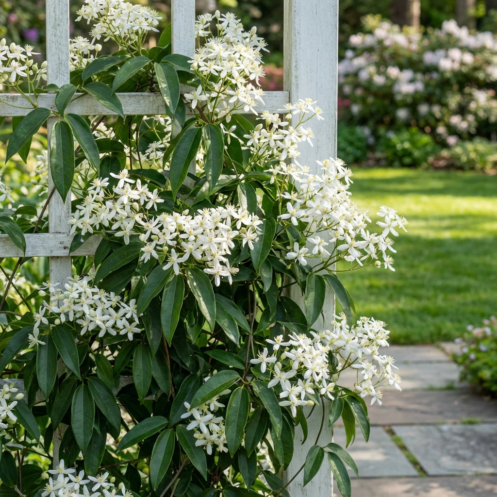 Armandii Snowdrift Clematis - Clematis armandii 'Snowdrift'