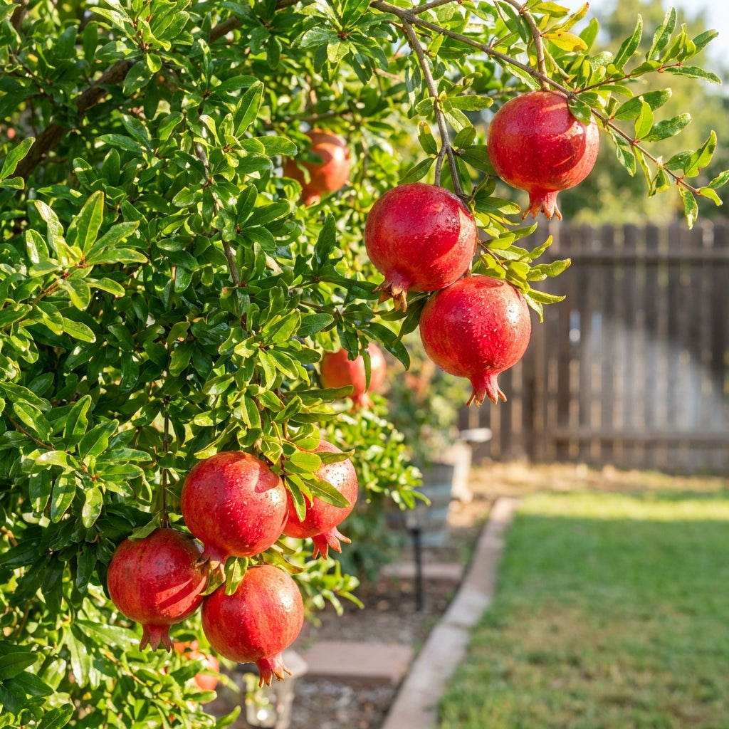 Cold-Hardy Red Pomegranate Bush - Punica granatum ssp.