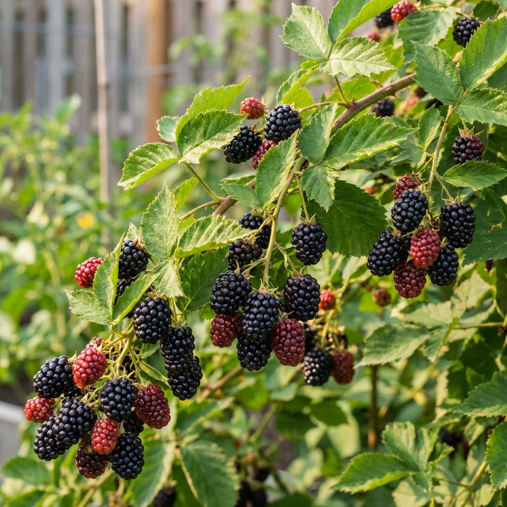 Thornless Blackberry Bush - Rubus fruticosus 'Apache'