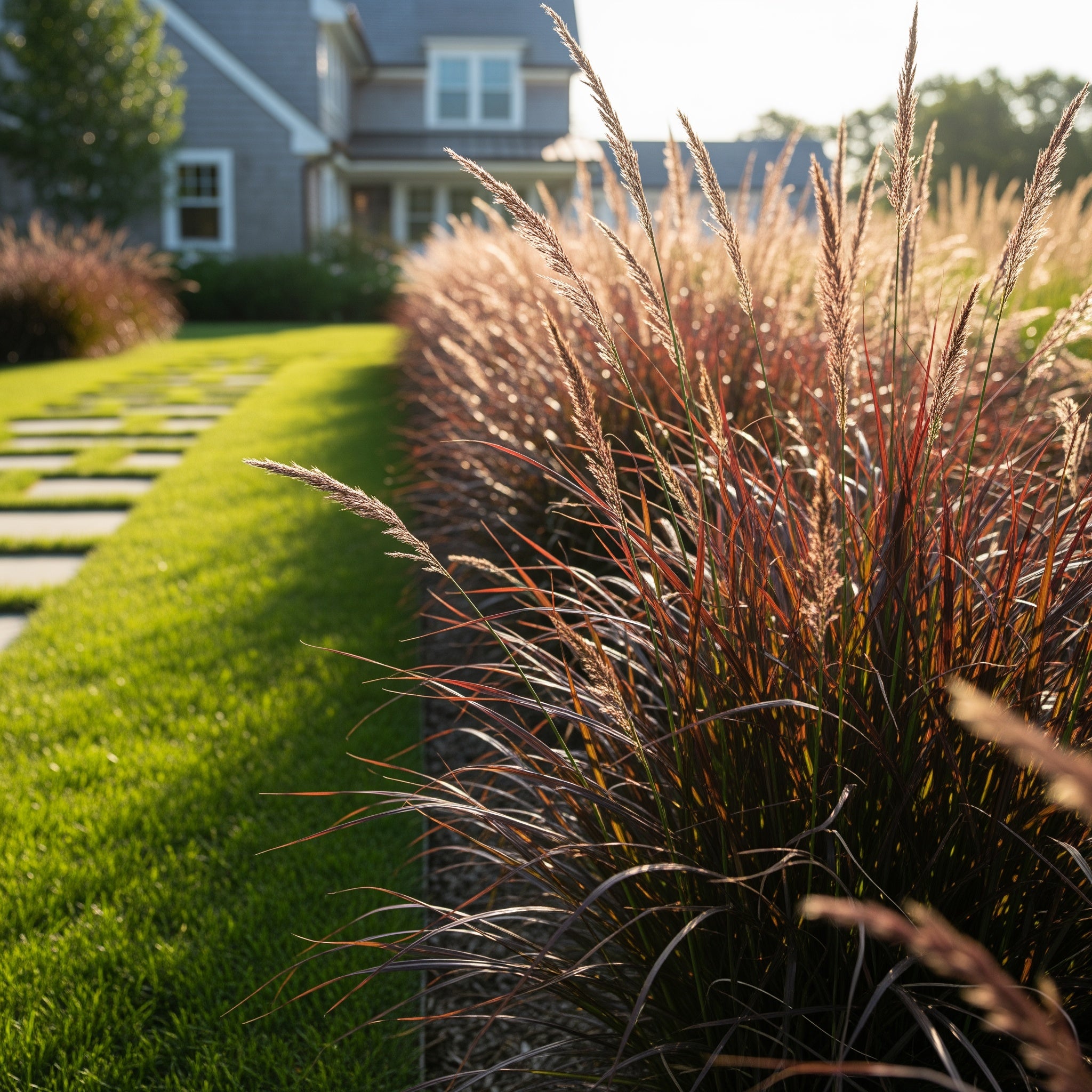 Blackhawks Big Bluestem Grass - Andropogon gerardii 'Blackhawks'