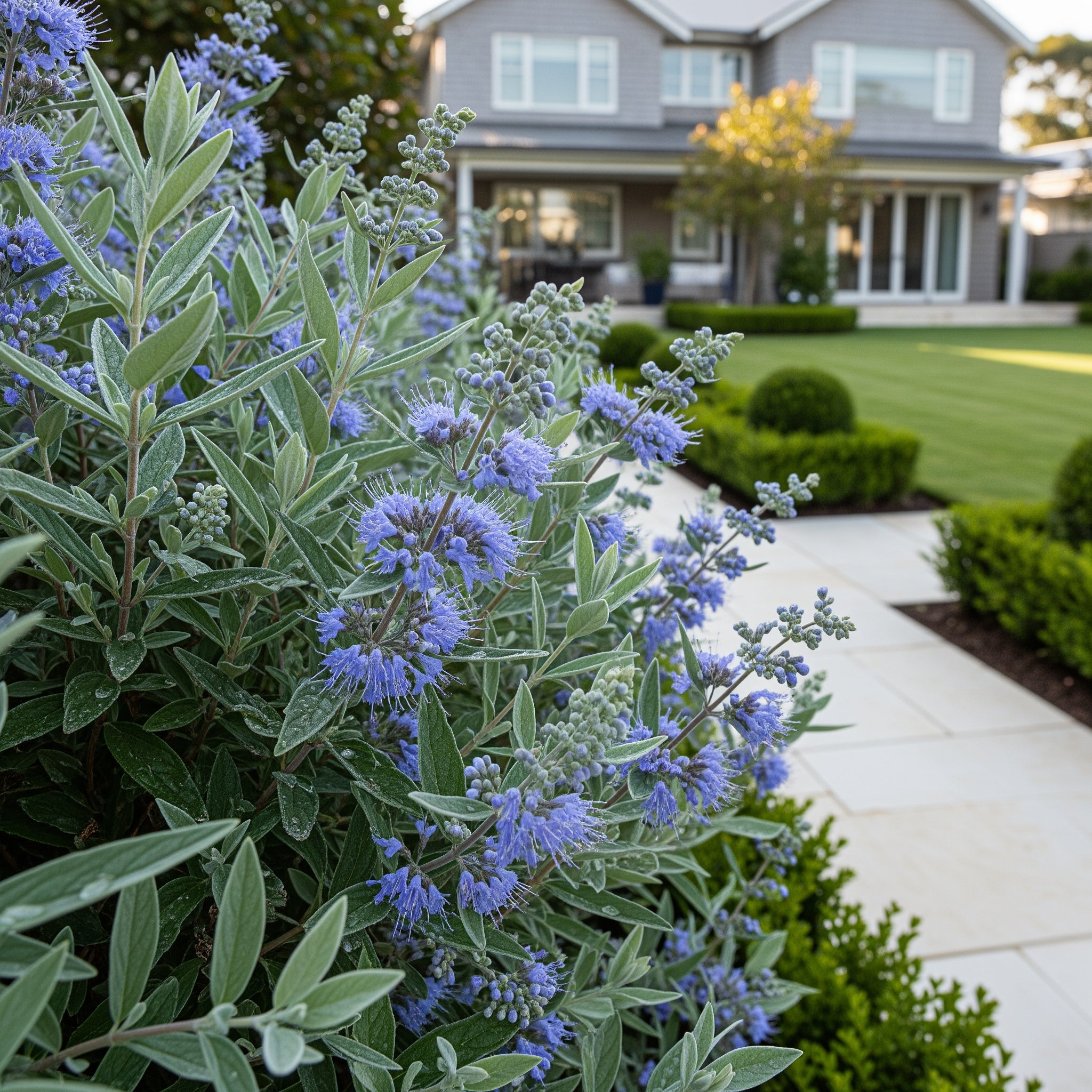 Blue Mist Bluebeard Shrub - Caryopteris ? clandonensis