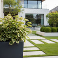 Crescent Garden Pleat Modern Planter in Slate - PLE-POT