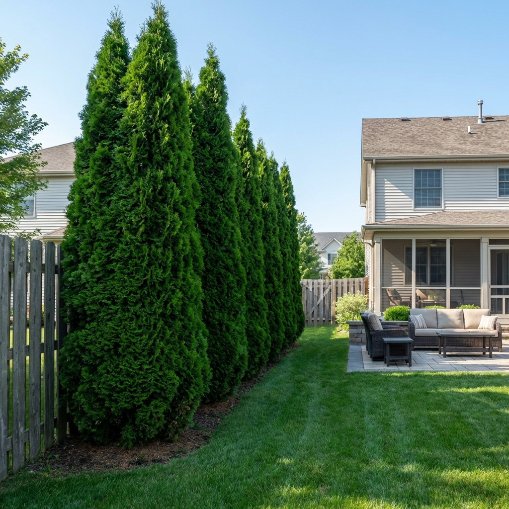 Full Speed A Hedge? American Pillar Arborvitae - Thuja occidentalis 'American Pillar'
