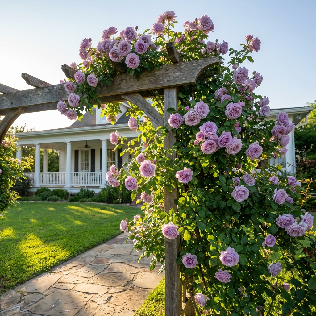 Lavender Crush Climbing Rose - Rosa 'TEXmourug'