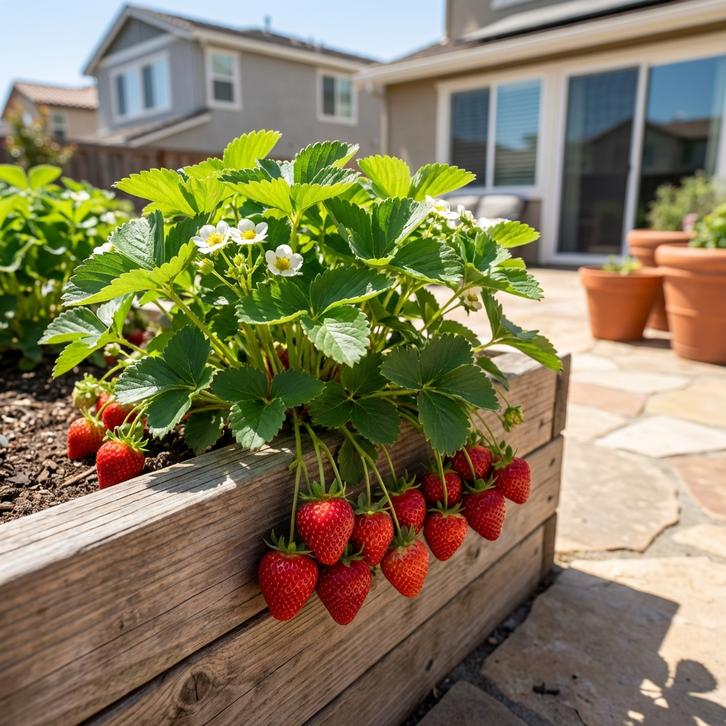 Everbearing Strawberry Bush - Fragaria ananassa 'Delizz'