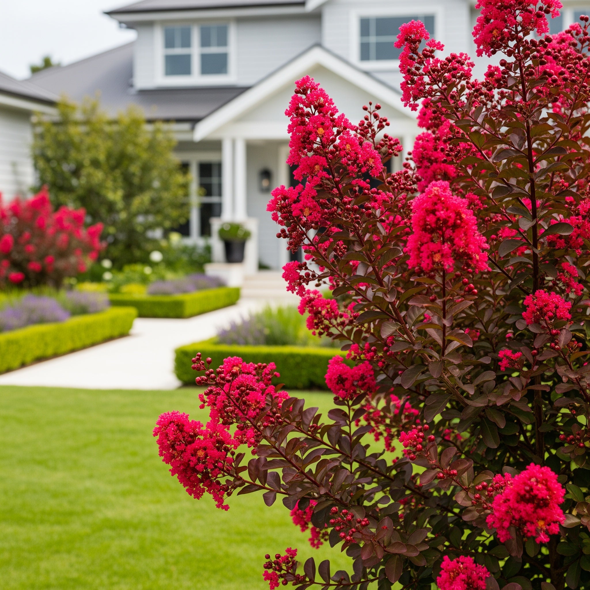 Dynamite Crape Myrtle - Lagerstroemia indica 'Dynamite'