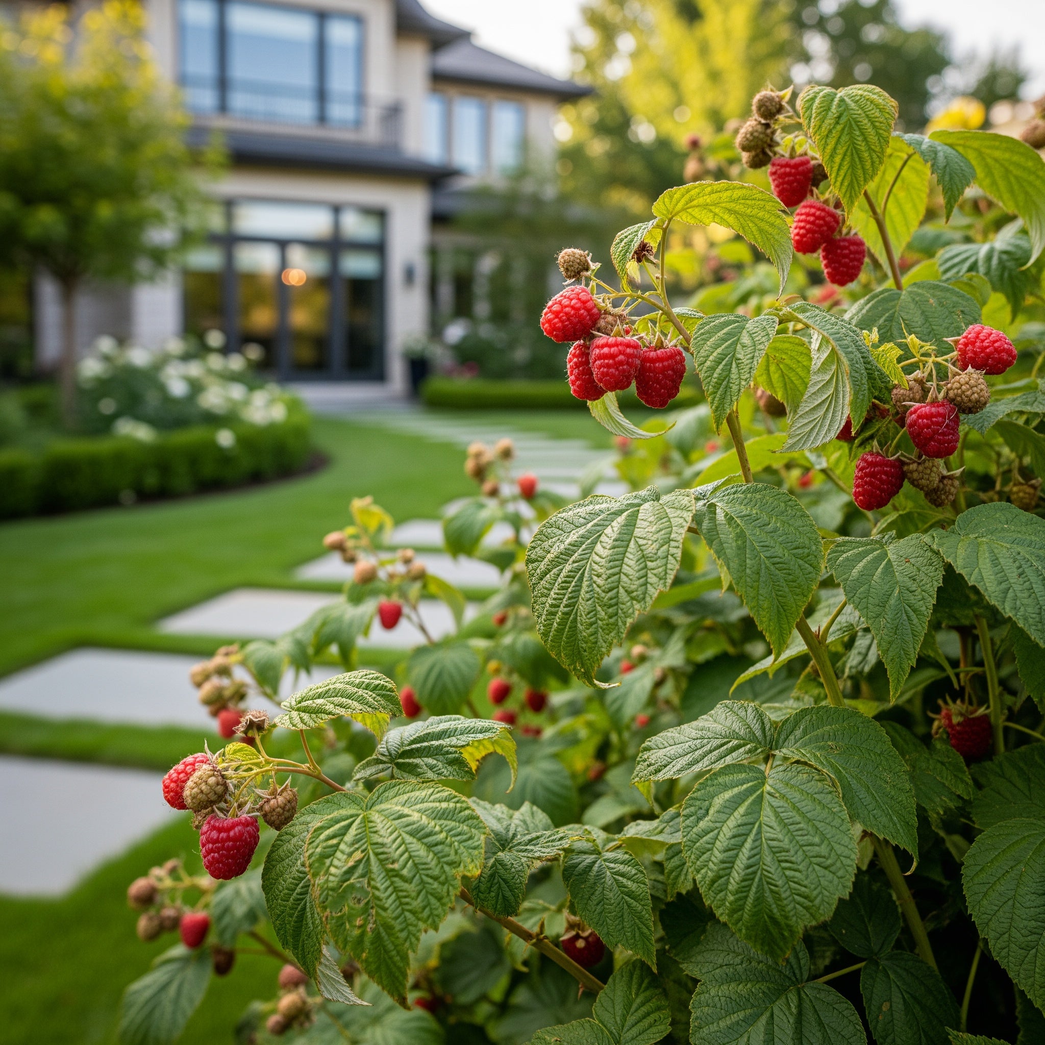 Heritage Everbearing Raspberry Bush - USDA Organic - Rubus idaeus 'Heritage'