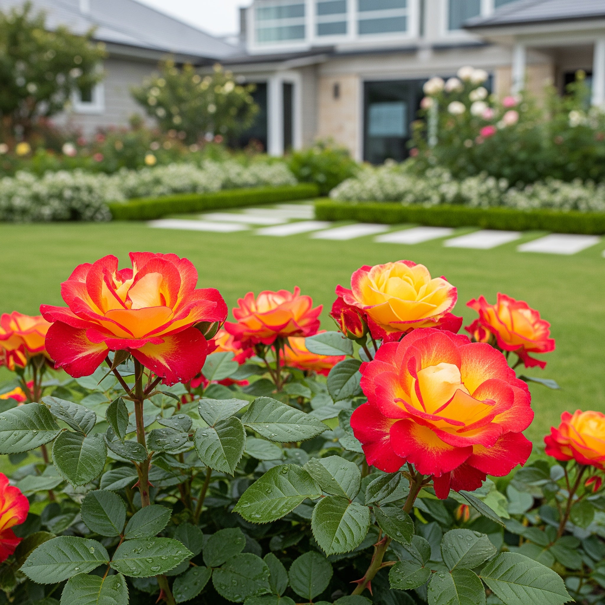 Ketchup and Mustard Rose Shrub