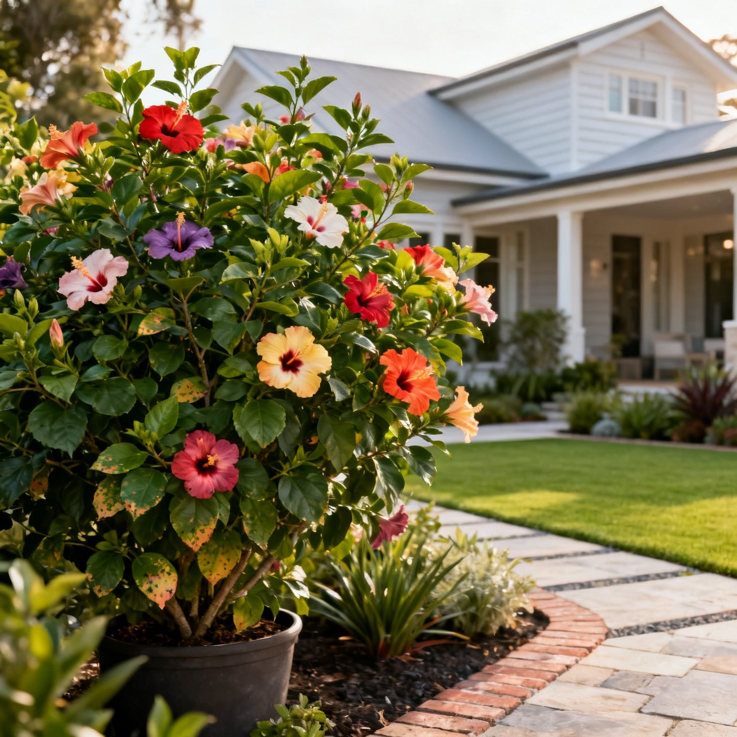 Multi Color Hibiscus Bush - Hibiscus rosa-sinensis