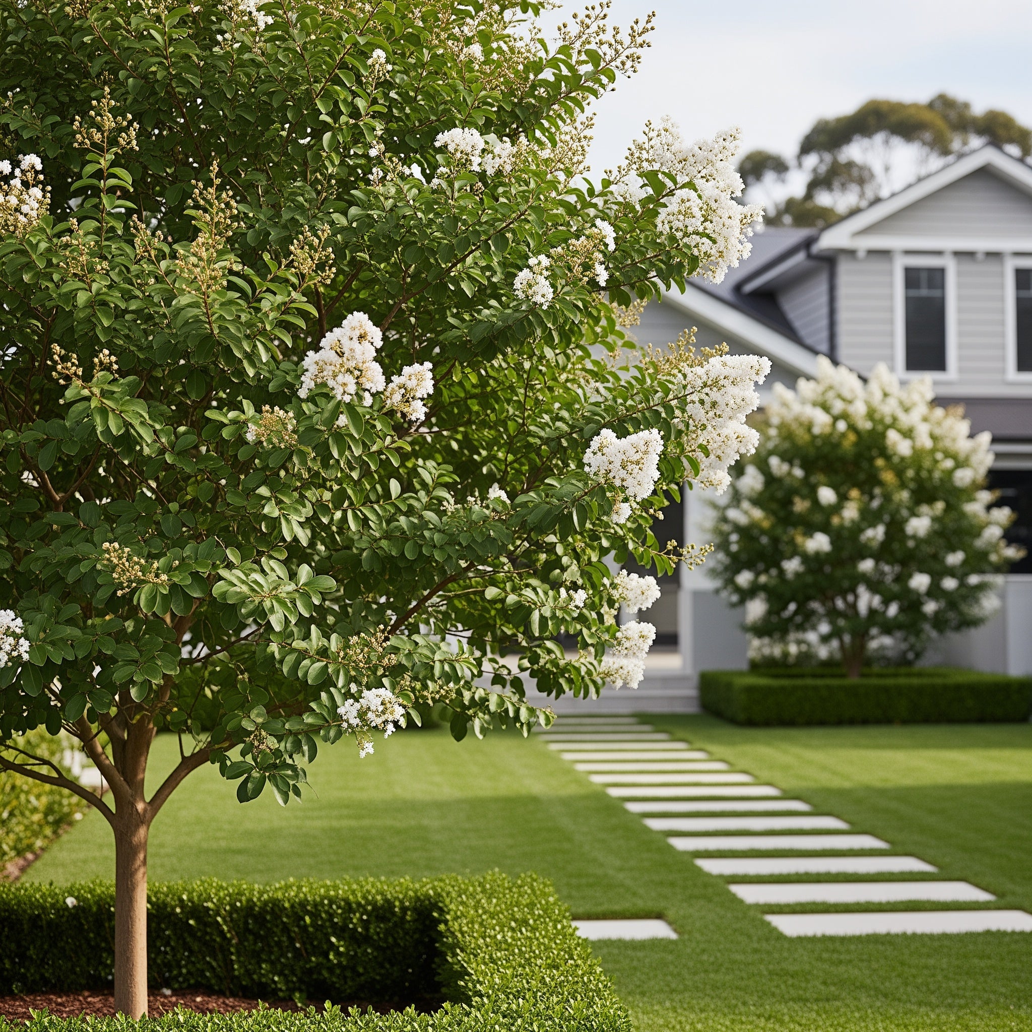 Natchez Crape Myrtle Tree - Lagerstroemia indica 'Natchez'