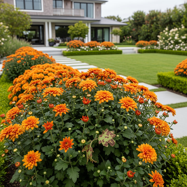 Orange Belgian Mums® - Chrysanthemum morifolium