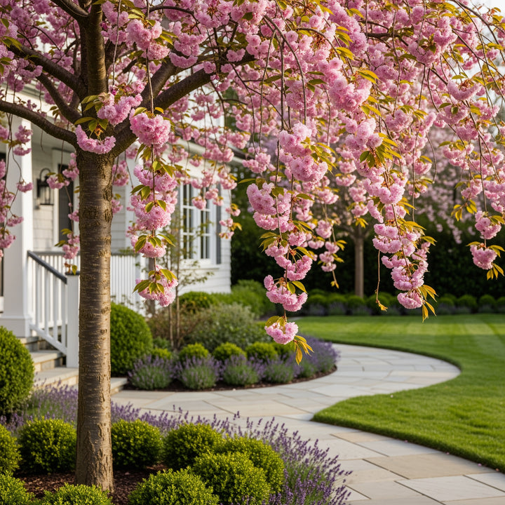 Double Pink Weeping Cherry Tree - Prunus serrulata