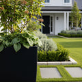 Crescent Garden Pleat Modern Planter in Caviar Black - PLE-POT
