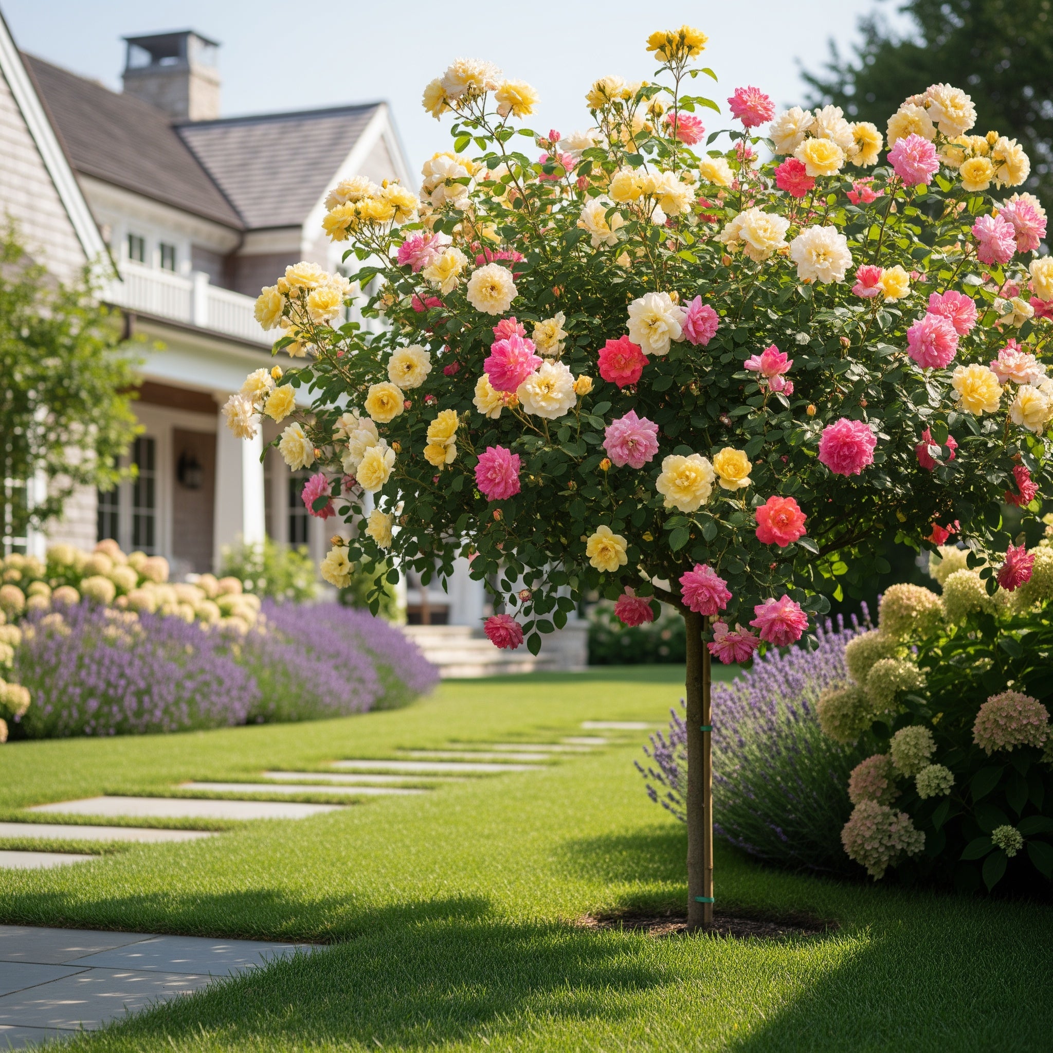 Rainbow Knock Out? Rose Tree - Rosa 'Radrazz'