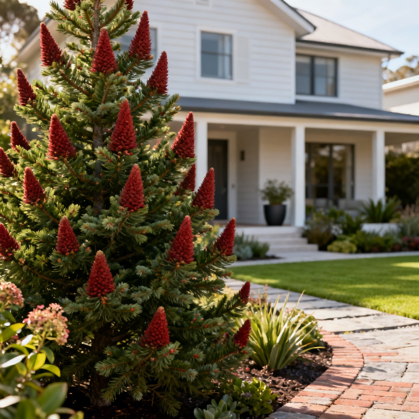 Red Cone Norway Spruce Tree - Picea abies 'Acrocona'