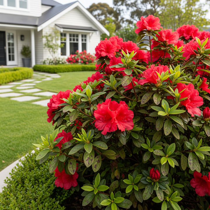 Red Ruffle Azalea Shrub - Rhododendron simsii