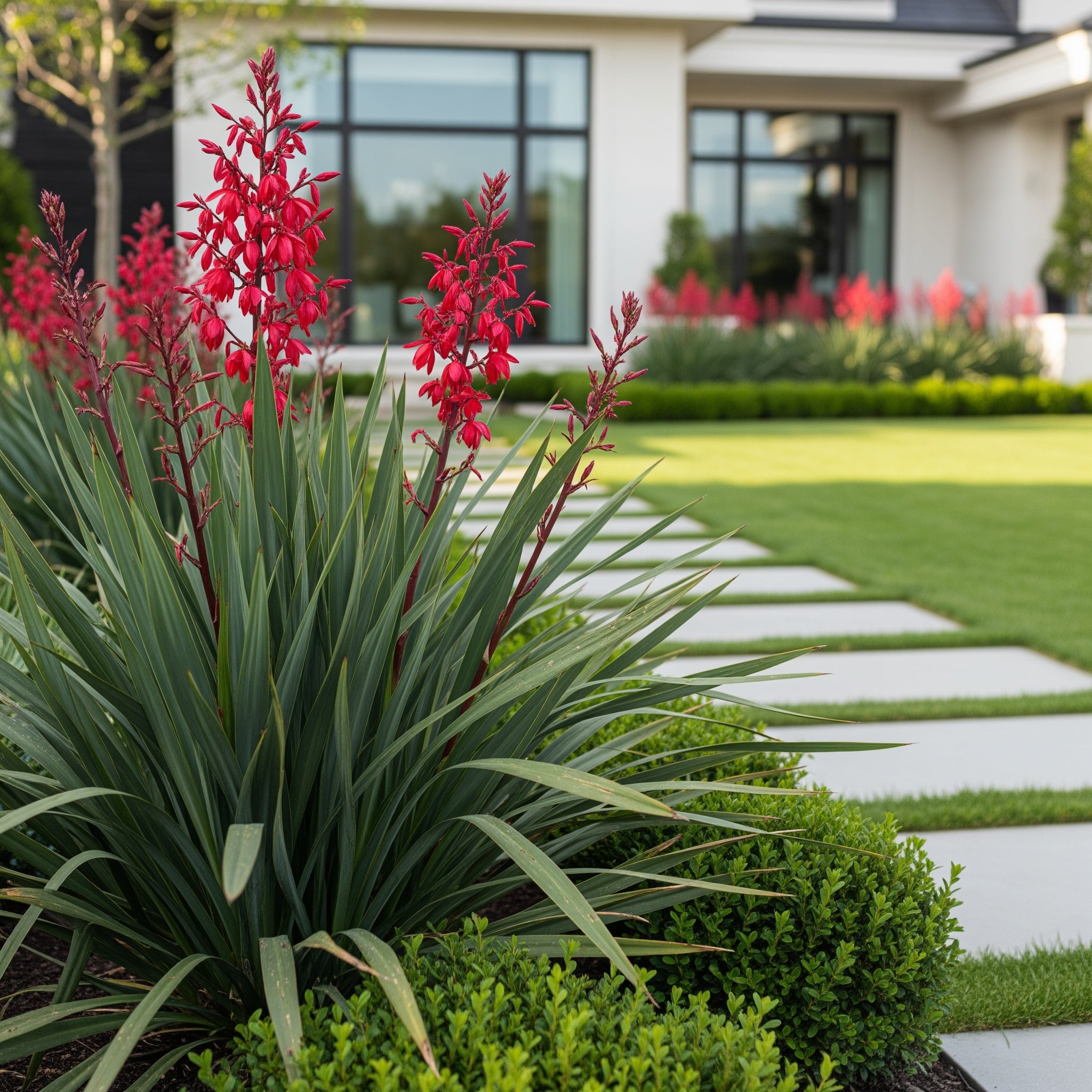 Dwarf Red Yucca Stoplights - Hesperaloe parviflora