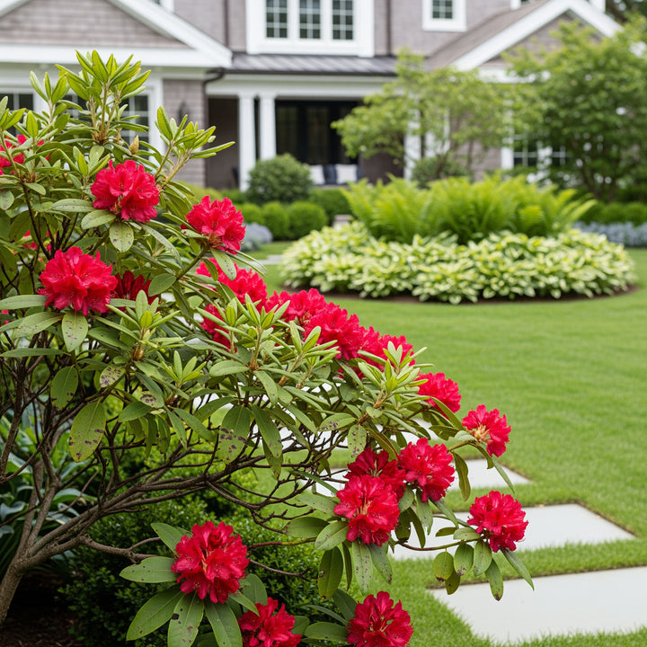 Red Rhododendron Shrub - Rhododendron