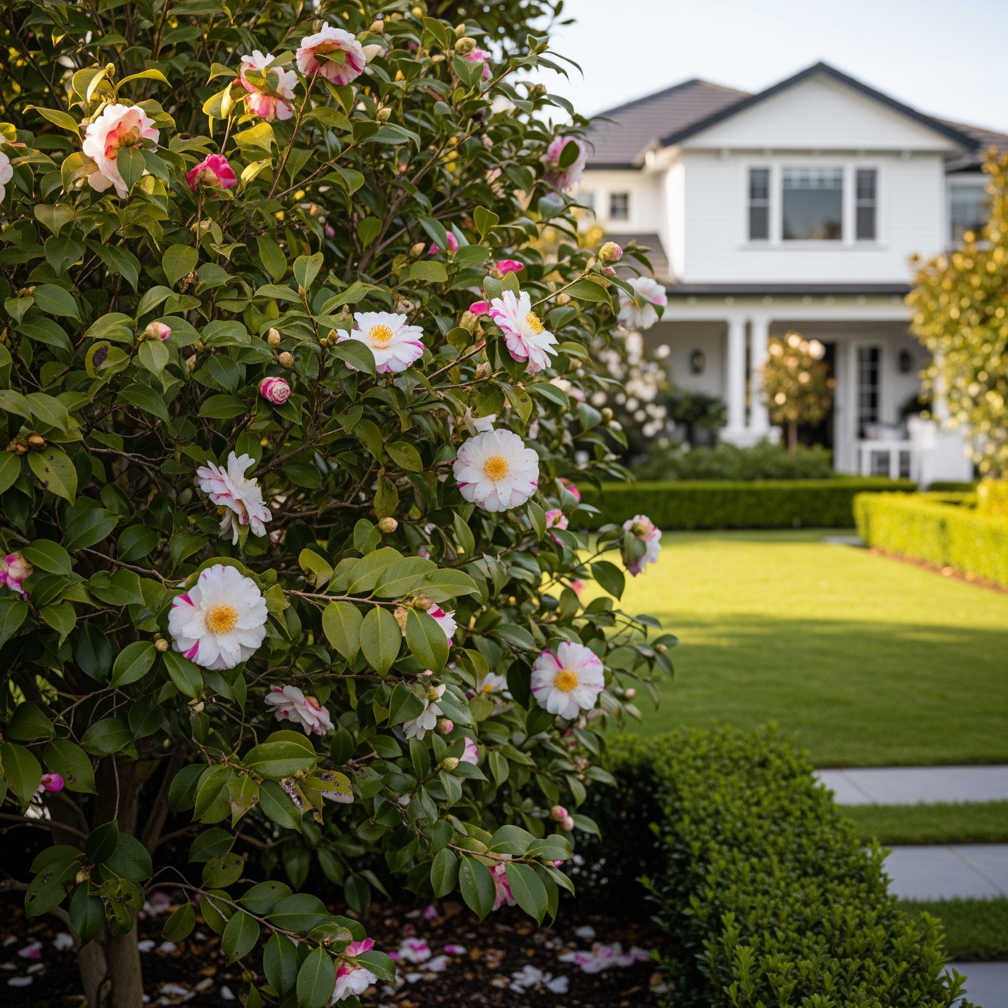 Setsugekka Camellia - Camellia sasanqua 'Setsugekka'