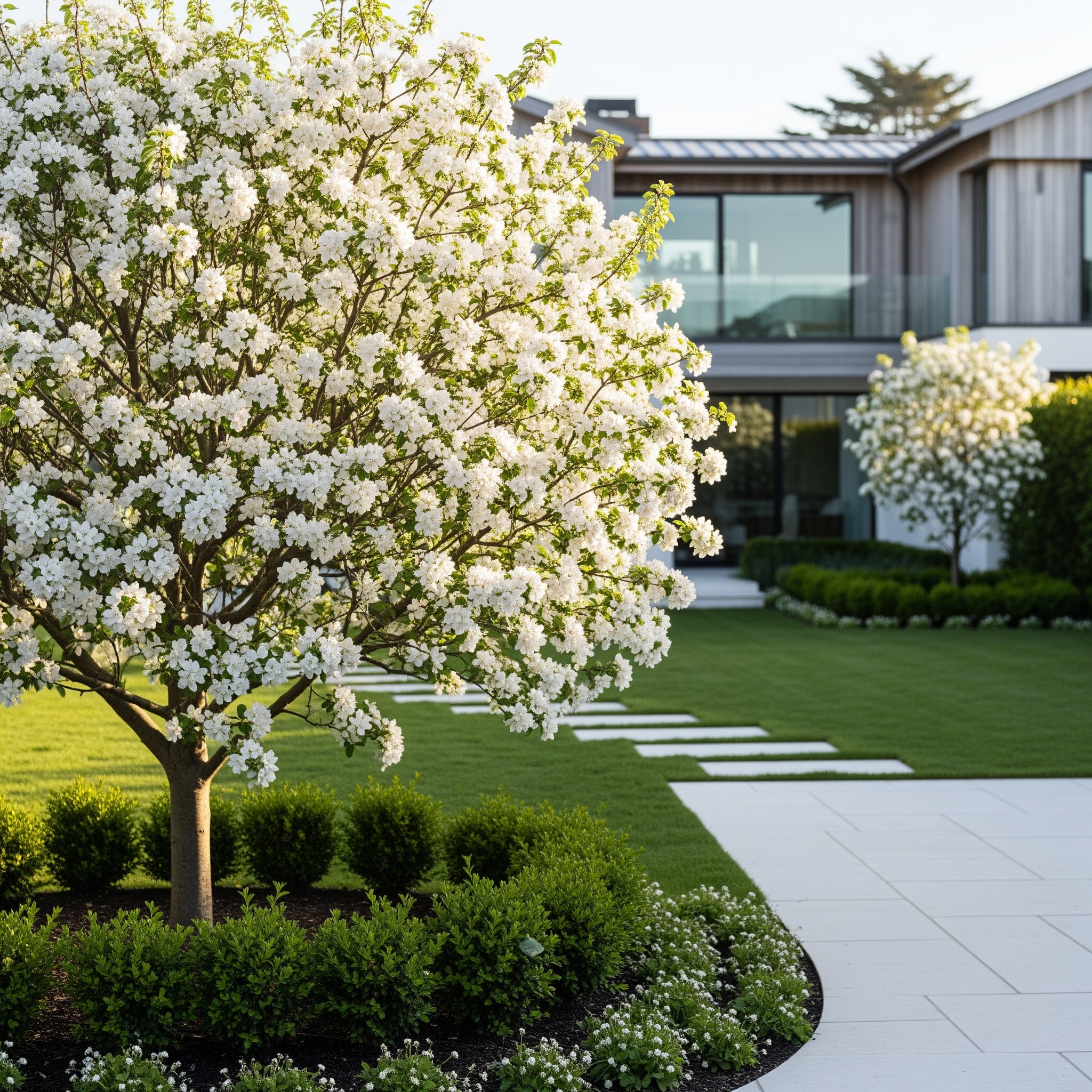 Spring Snow Flowering Crabapple Tree - Malus 'Spring Snow'