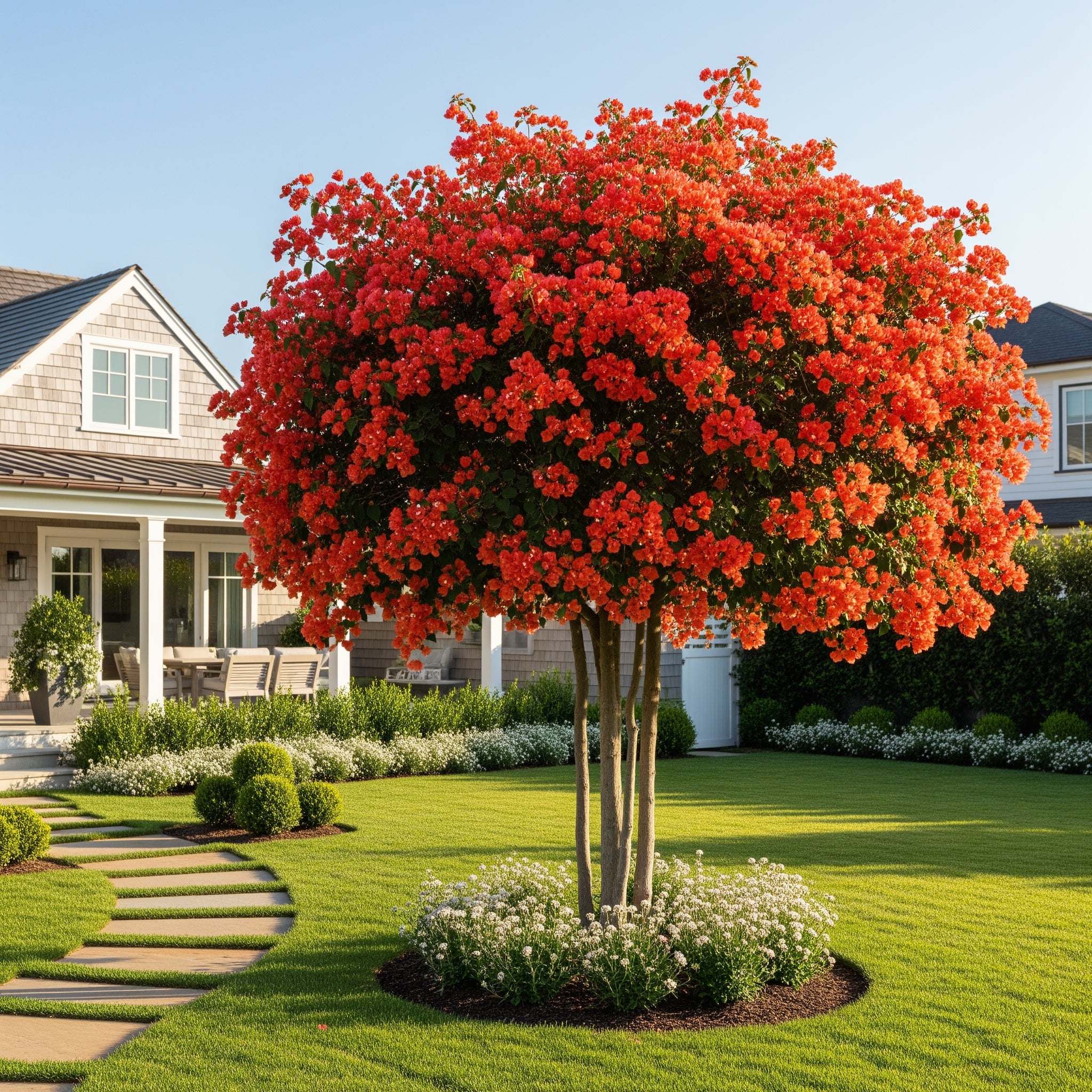 Sundown Orange Bougainvillea Tree - Bougainvillea spp.