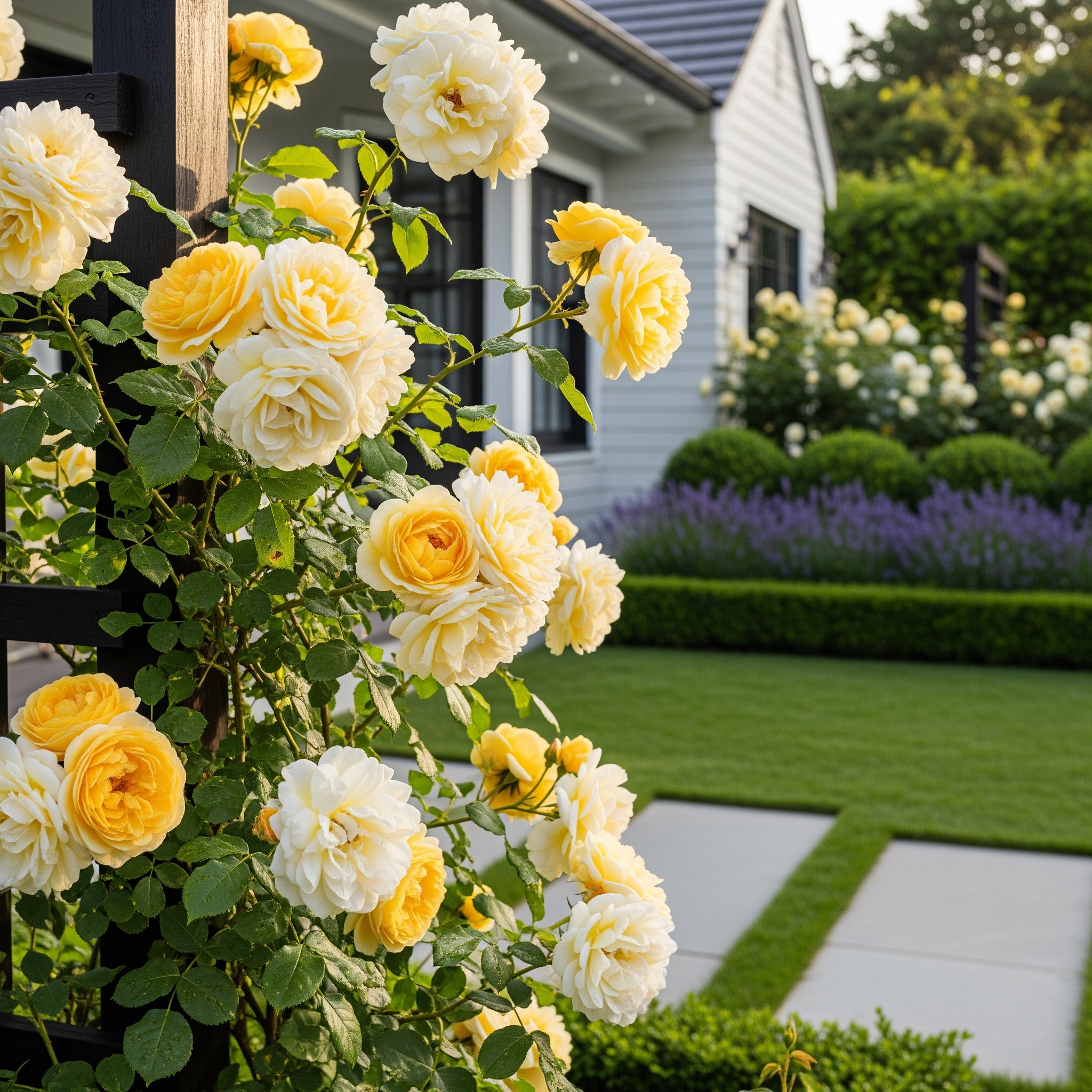 David Austin? The Pilgrim? Climbing Rose Shrub