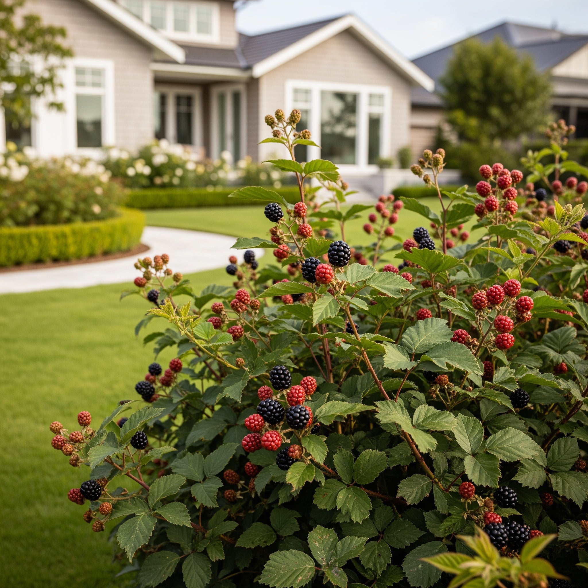 Thornless Blackberry Bush - USDA Organic - Rubus fruticosus