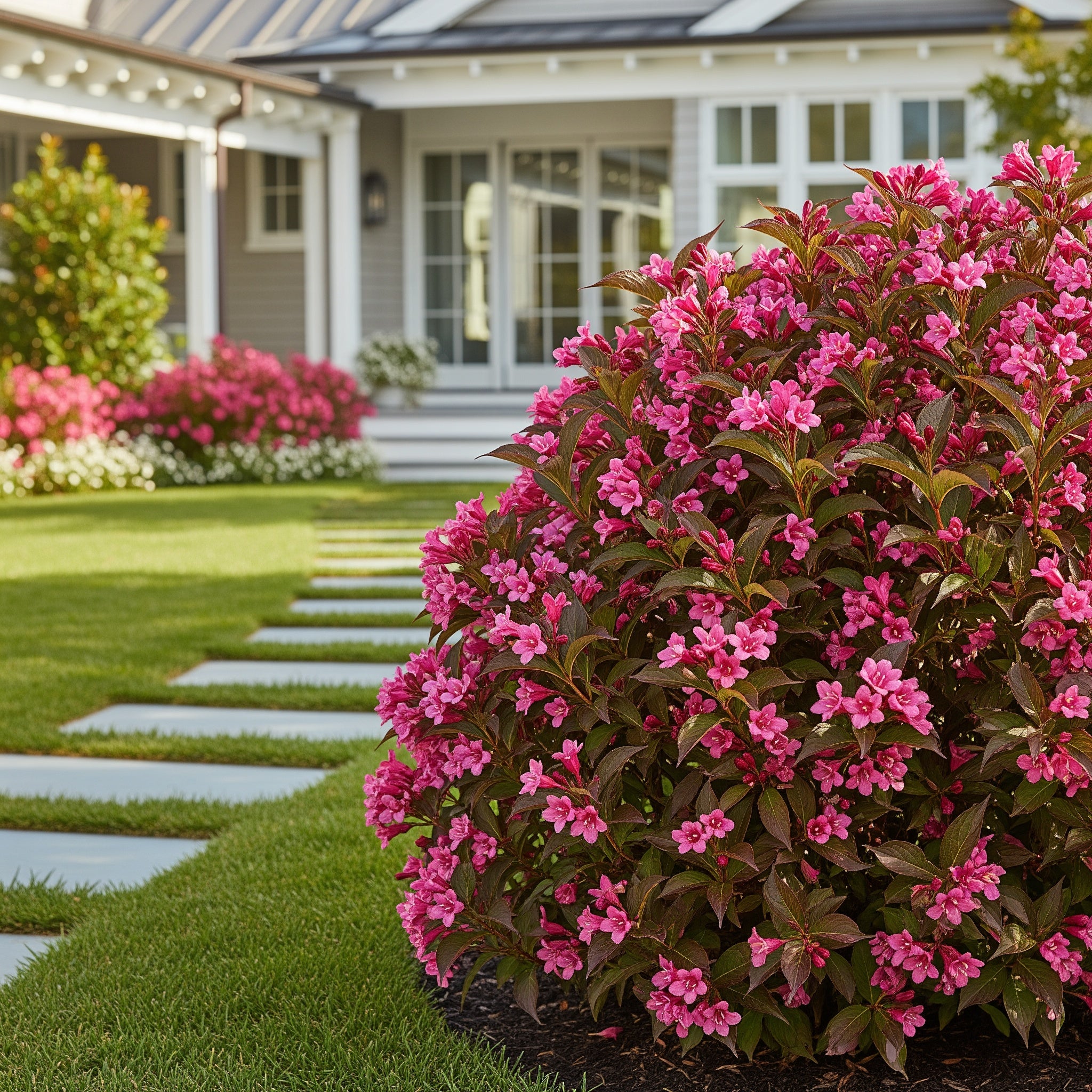 Proven Winners? Wine & Roses? Weigela Shrub - Weigela florida 'Wine and Roses'