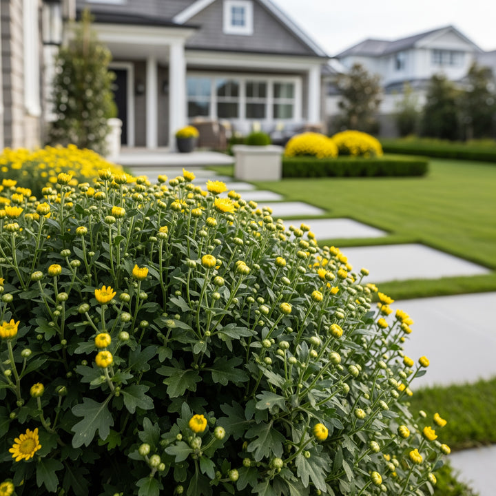 Yellow Belgian Mums® - Chrysanthemum