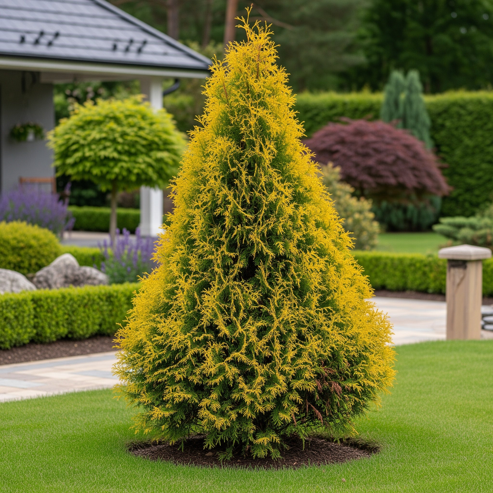 Yellow Ribbon Arborvitae Tree - Thuja occidentalis 'Yellow Ribbon'